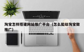 扬州淘宝怎样搭建网站推广平台（怎么能给淘宝做推广）