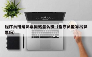 扬州程序员搭建彩票网站怎么样（程序员能算出彩票吗）